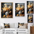 thumbnail image 4 of Designart "Gilded Splendor: Orchids Overflowing From An Ornate Vase" Orchids Floater Framed Wall Art Living Room, 4 of 5