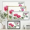 thumbnail image 4 of Designart 'Three Vintage Red Peonies Flowers' Traditional Framed Canvas Wall Art Print, 4 of 5