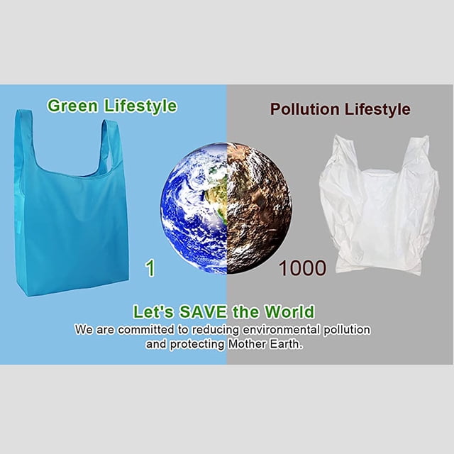 Renjiang Sacs d'Épicerie Réutilisables en Vrac Sacs Fourre-Tout Réutilisables avec Poignées Extra Larges pour Usage Intensif Robuste Pliable Lavable en Machine Polyester Ripstop pour Bricolage en Gros