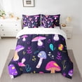 thumbnail image 2 of Homewish Multicolor Mushroom 7-Piece Twin Bedding Sets,Rustic Planet Bedding Comforter Set,Purple Pink Black Sheet Sets For Girls Kids,Super Cozy Room Decor Reversible, 2 of 8