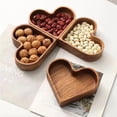 thumbnail image 2 of Solid Wood Stackable Fruit Box Snack Tray Heart-Shaped Wooden Storage Container Organizer for Kitchen Pantry Picnic Office, 2 of 8