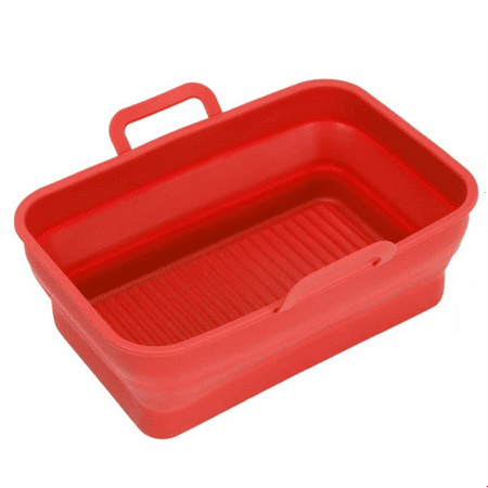 

2Pcs Foldable Silicone Liners for Ninja DZ201/DZ401 Reusable Silicone Pot Dual Accessories (Red)