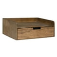 thumbnail image 1 of Kate and Laurel Table d'Appoint à Tablette Flottante avec Tiroir, Brun Rustique, 1 of 2