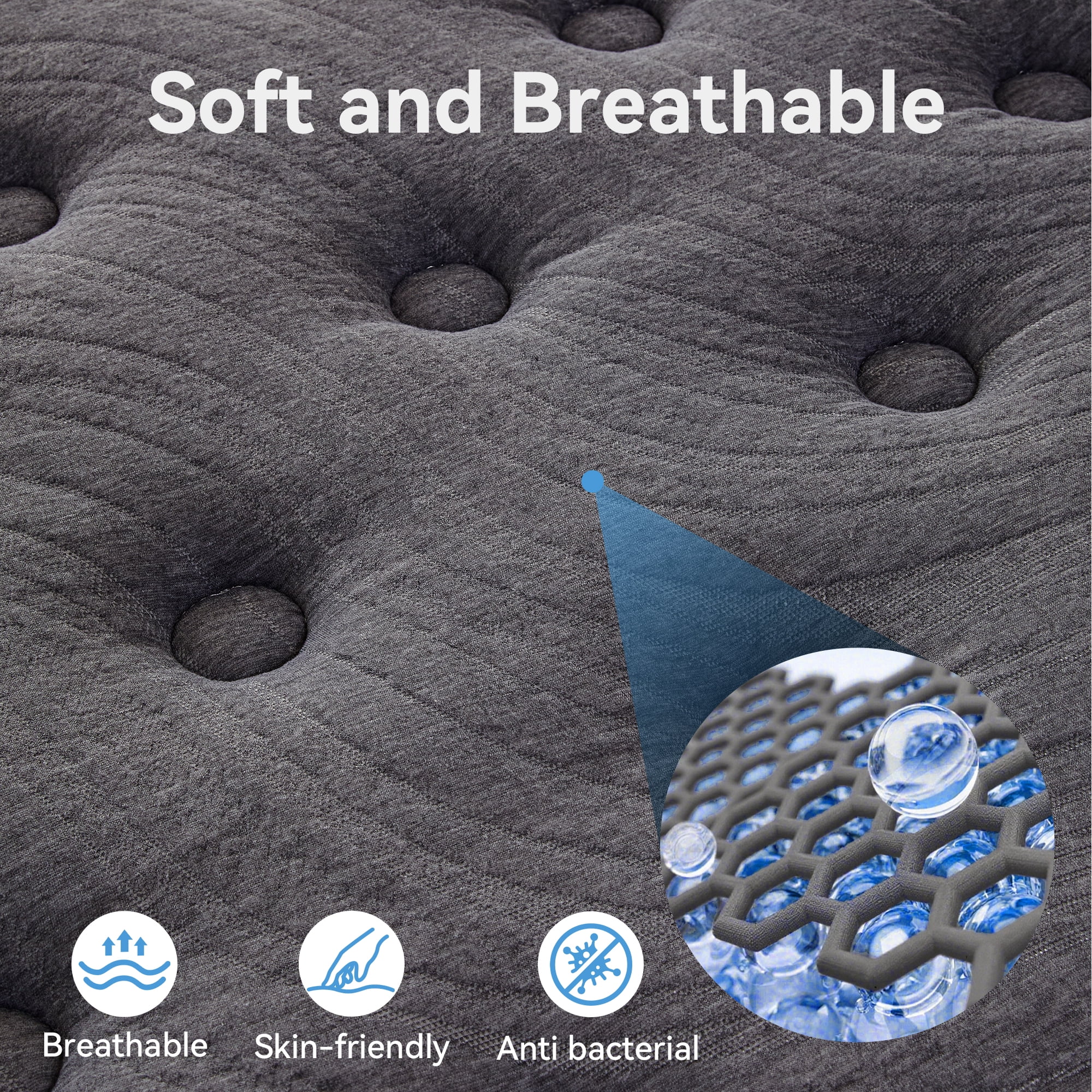 Sailvan Twin Mattress 10 Inch, Medium Firm Mattress Twin Size in a Box, Hybrid Spring Gel Memory Foam Mattress, Motion Isolation/CertiPUR-US Certification