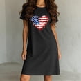 thumbnail image 5 of LYEAA Sleepwear for Women Plus Size Soft Short Sleeve Nightgowns Crewneck Night Shirts Comfy Home Dress, 5 of 6