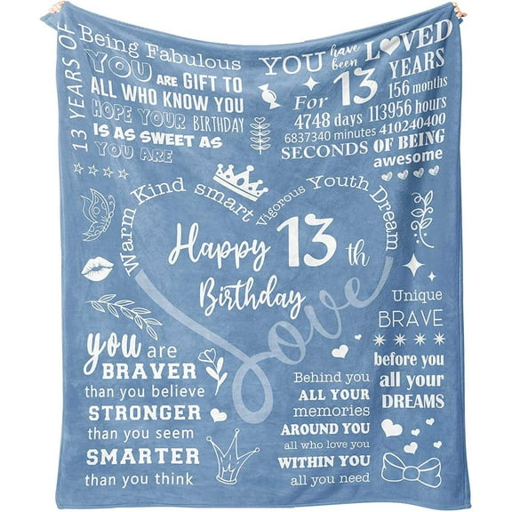 LHSHID 13 Year Old Girl Gift Ideas Blanket Gifts for 13 Year Old Girl 13 Year Old Birthday Gifts Best Gifts for 13 Year Old Girl 13th Birthday Decorations Blanket 30x40in