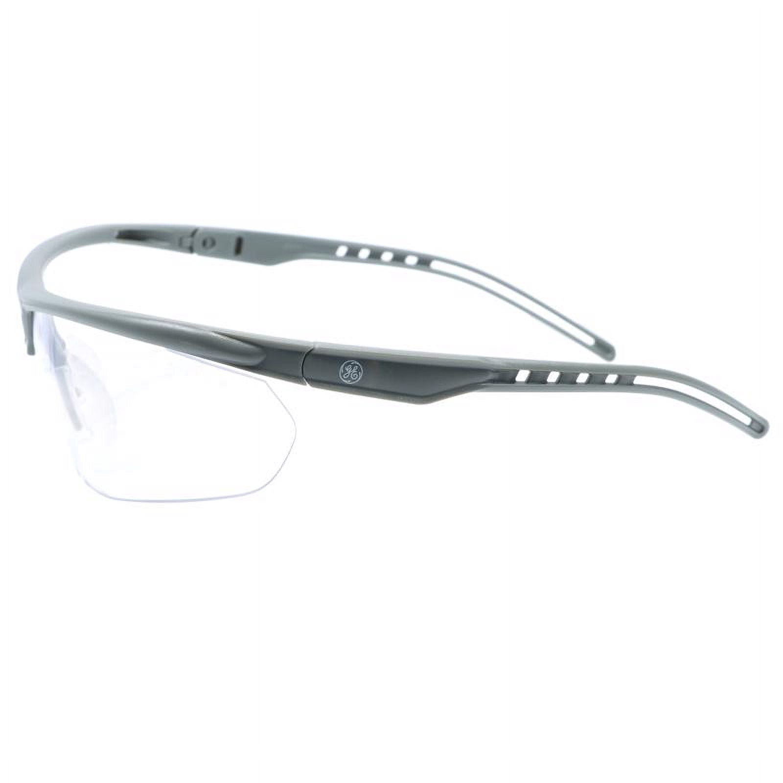General Electric 2022466 Impact-Resistant Clear Lens Frame Safety Glass, Black
