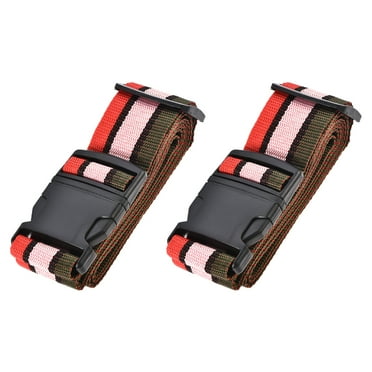 Unique Bargains Luggage Straps Suitcase Belts with Buckle Adjustable PP Packing Accessory