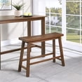 thumbnail image 2 of Pemberly Row Wood Backless Bench in Chestnut Wire-Brush Finish, 2 of 6