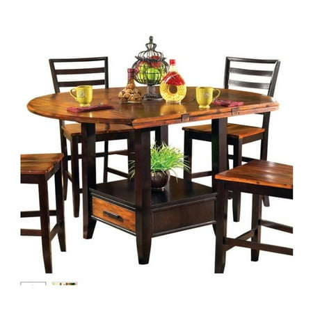 Steve Silver Abaco Drop Leaf Counter Height Dining Table In Acacia