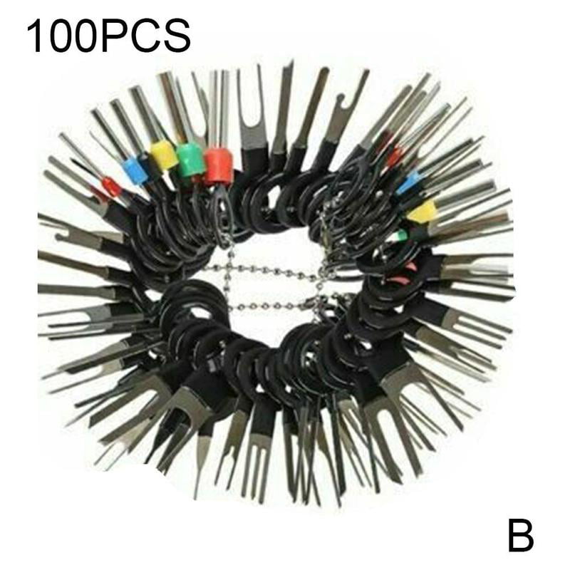 100pcs Set Pin Ejector Wire Kit Extractor Auto Terminal Removal Connector