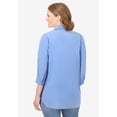thumbnail image 4 of Woman Within Plus Size 2-Piece Embroidered Poplin Tunic And Tee Set, 4 of 6