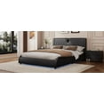 thumbnail image 6 of RGB LED Lighted Full Size Bed in Black with Thickened Faux Leather Headboard and Bluetooth Speakers, 6 of 15