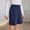 Navy, variant on Women's Pleated Dress Shorts Dressy Business Casual High Waisted Wide Leg Bermuda Work Formal Tailored Shorts XXL