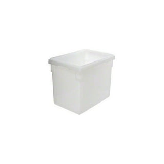 Vigor 12 Qt. Translucent Square Polypropylene Food Storage Container and  Blue Lid