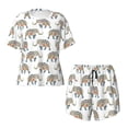 thumbnail image 4 of Naloa Indian Elephant Women's Short-Sleeved Pajama Set, Loungewear, Summer pajamas, Breathable Cozy - Medium, 4 of 9