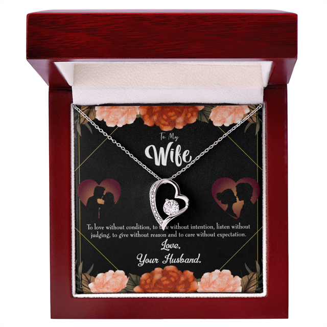 À Ma Femme Love Parler Écouter pour Toujours Collier w Message Carte