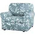 thumbnail image 1 of Fundas de sofá superelásticas ZHAOCHENG 2 piezas sillones color aguamarina, 1 of 5