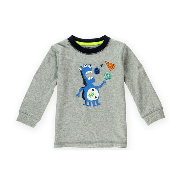 Gymboree Boys Hungry Alien Graphic playera, gris, 6-12 meses