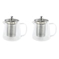 thumbnail image 1 of 2X 5 Buen Borosilicato Tetera de Vidrio con Acero Inoxidable 304 Colador de Infusor Herramienta para Calentar Café, Tetera Juego de Caldera 380ML, 1 of 8