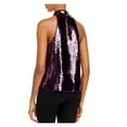 thumbnail image 2 of JOIE Womens Purple Sequined Sleeveless Halter Party Top XS, 2 of 2