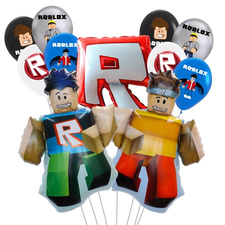 Cymylar 25pcs Roblox Block Foil Balloons, Multicolor Pixel Game Birthday Decoration Balloons