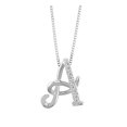 thumbnail image 1 of 18K White Gold Initial A Pave with Diamond Pendant 40, 1 of 1