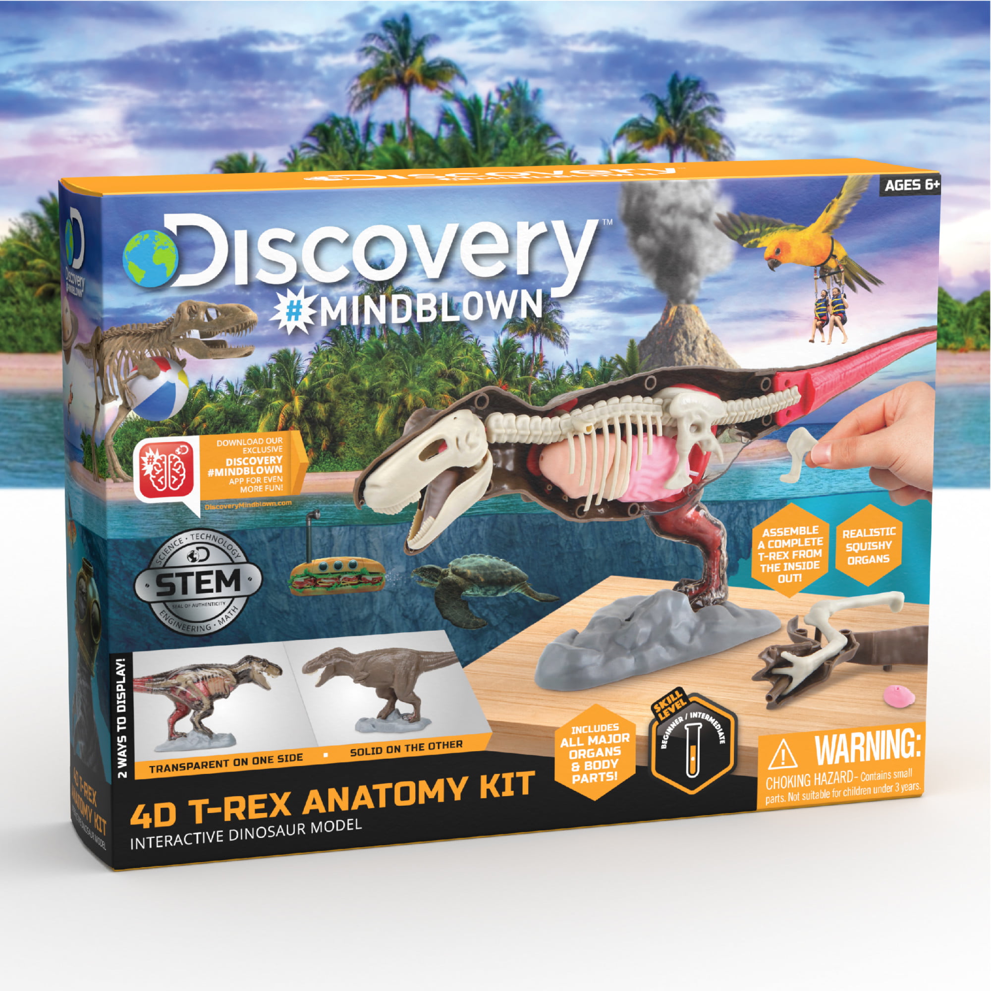 Discovery #MINDBLOWN 4D T-Rex Dinosaur Anatomy Kit, Interactive 