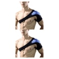 thumbnail image 4 of Shengyu 1/2/3 Shoulder Brace Dual Layer Adjustable Replacement Left Right Sweat Absorbent Sport Support Protector Health Supplies Black Blue 2PCS, 4 of 6