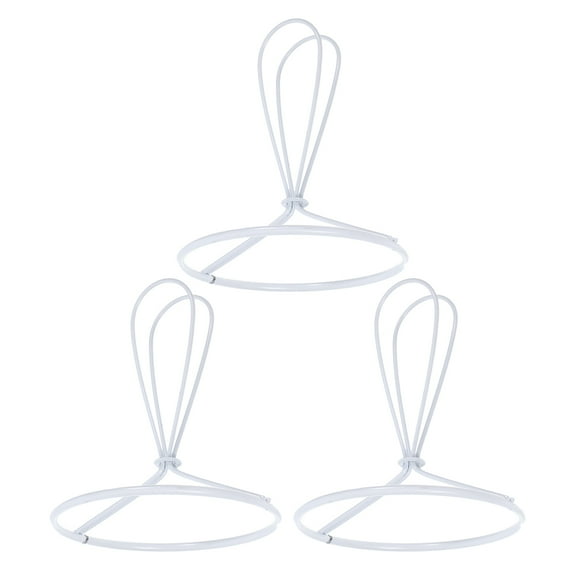 NICEXMAS 3Pcs White Metal Lamp Bulb Clip Adapter for DIY Lamp Shade and Light Fixtures