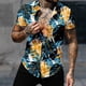 thumbnail image 2 of Men's Hawaiian Printed Button Short Sleeve Shirts Men's Casual Fashion Short Sleeve Shirts3XL, 2 of 4