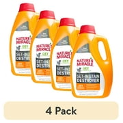 (4 pack) Nature’s Miracle Oxy Formula Set-In Stain Destroyer for Dogs, Orange Scent, 1 gal