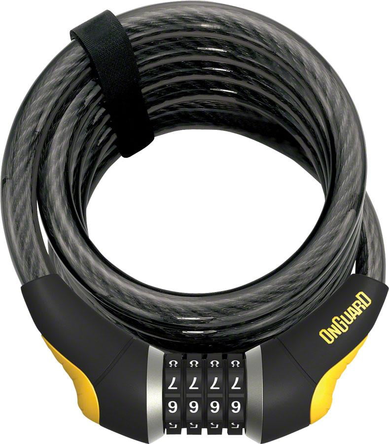 OnGuard Combination Cable Lock 6' x 12mm Diameter Coiled Cable Bike Lock 