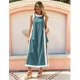 thumbnail image 2 of Wrongduck Women's 2 Piece Sets Boho Color Block Sleeveless Maxi Dress Matching Shorts with Pockets, 2 of 14