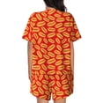 thumbnail image 3 of Kdxio A Big Hot Dog Print Pajamas Sets for Women Short-Sleeved Pjs with Lounge Shorts Two Piece Sleepwear S-4XL, 3 of 8