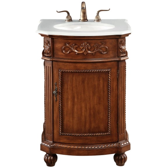 Elegant Lighting Vf-1009-Vw Danville 24" Free Standing Single Basin Vanity Set - Wood