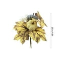 thumbnail image 7 of Savings Thanksgiving Halloween Decoration Fall Harvest Artificial Pumpkin with Faux Maple Leaf Berry Fruit Bouquet Ornament Halloween Thanksgiving Table Decoration Small Pumpkins, 7 of 7