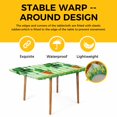 thumbnail image 4 of St. Patrick's Day Table Cloths for 4 Foot Rectangle Tables, Spring Shamrock Leaves Gnomes Flower Green Patio Waterproof Elastic Fitted Tablecloths, Washable Rectangular Table Cover for Camping, 4 of 8