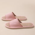thumbnail image 5 of Wensltd Women Slippers Wide Strap Slide Slippers Open Toe House Slippers Solid Color for Summer Indoor, 5 of 9