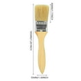 thumbnail image 4 of WMGHA Wooden Handle Paint Brush Set for Home Improvement (1/1.5/2 Inch), Multi-Purpose Barbecue Grill Cleaning Brushes - Heat-Resistant Bristles for Stove/Deck/Furniture Painting & Maintenance, 4 of 7