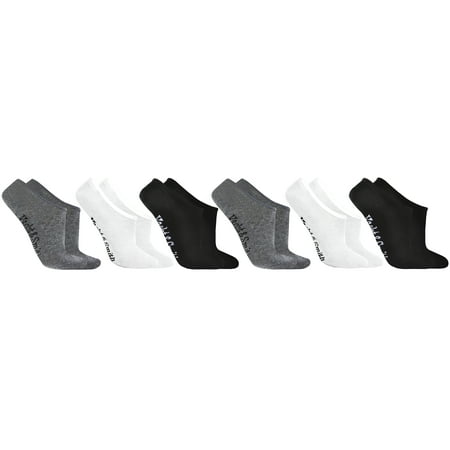 

Women s Mesh No Show/Silicone No Slip Loafer Sock Liner (White Black Gray (6 Pack))