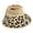 Beige, variant on Women's Leopard Print Straw Sun Visor, UPF 50+ Sun Hats for Women with Bow, Adjustable Fit PinkOne Size