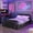 Purple+Black + Queen, variant on Queen Size Cyberpunk Gaming Bed with Hydraulic Storage,Black+Grey