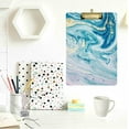 thumbnail image 4 of FMSHPON Ocean Blue Marble Art Clipboard Hardboard Wood Nursing Clip Board and Pull for Standard A4 Letter 13x9 inches, 4 of 7