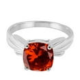 thumbnail image 2 of Mauli Jewels Rings for Women 2.25 Carat Cushion Cut Garnet Ring 4-Prong 10K White Gold, 2 of 6