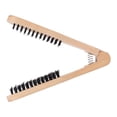 thumbnail image 4 of Cepillo de madera con abrazadera para el cabello, peine para alisar el cabello, doble peine de madera para alisar el cabello, abrazadera de cepillo de doble cara diseñada para precisión, 4 of 8