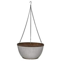 Southern Patio 12" Westlake Hanging Planter Basket, Rustic Galvanized