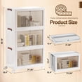 thumbnail image 5 of Cocosity 2 Drawers Stackable Foldable Storage Containers with Rolling Wheel for Home Office Organizing Small Items, 5 of 12