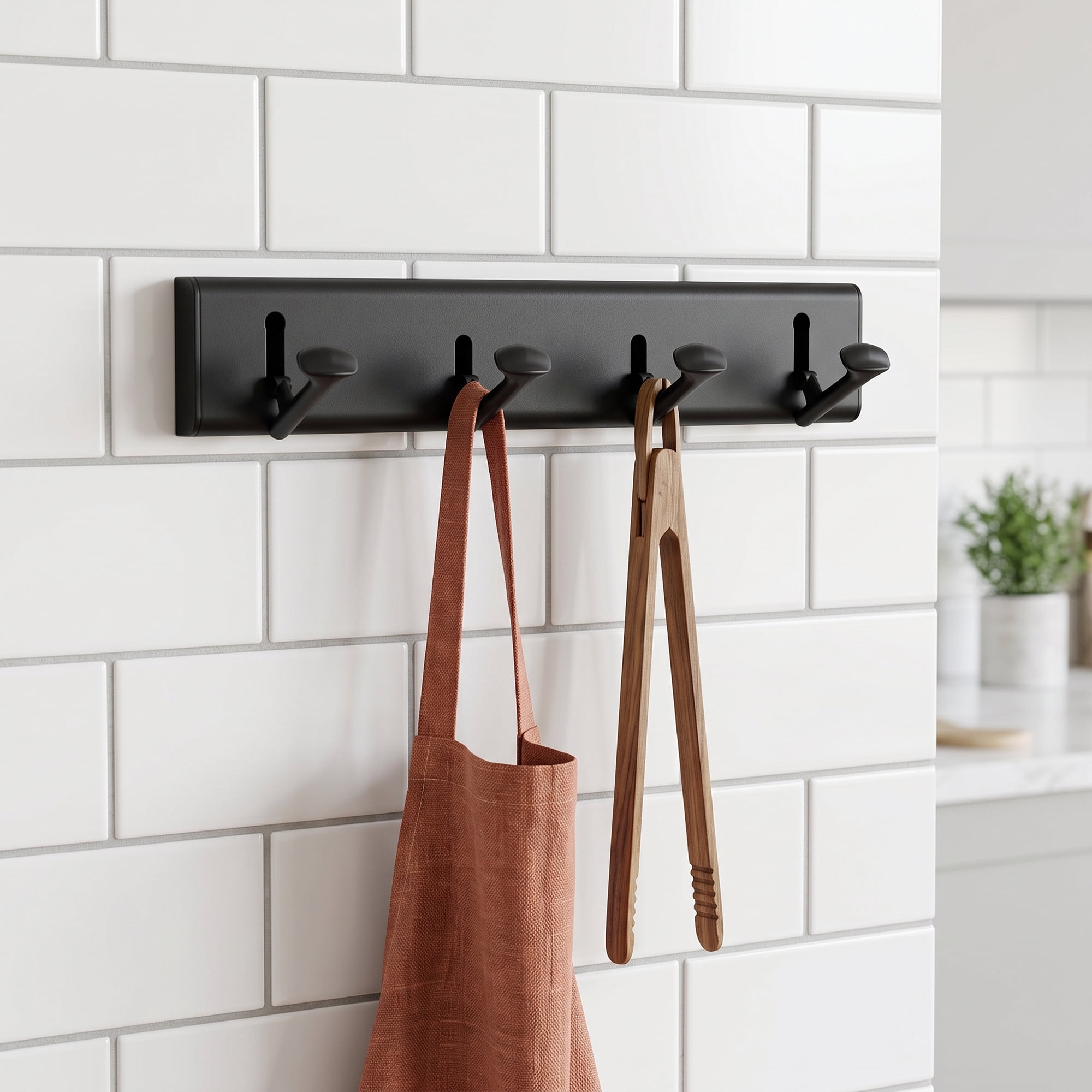 Unique Bargains Coat Rack Wall Mount Aluminum Alloy Hook for Entryway Gray 11.2*2.2in