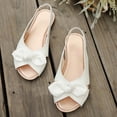 thumbnail image 5 of Samdudou Sandals for Women Casual Summer Open Toe Flat Slippers Oversized Puffy Bow Detail Slip On Elegant Beach Shoes for Daily Resort Wear, 5 of 9